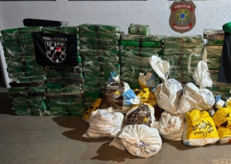 PF apreende 1,3 tonelada de droga na zona rural de Naviraí