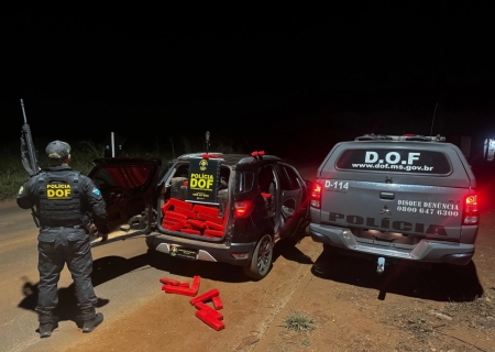 Em Dourados, ação policial apreende mais de 500 kg de drogas que seguiam em carro roubado para o MT