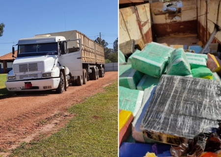 PM apreende 7,5 toneladas de maconha escondidas em carga de milho em Sanga Puitã