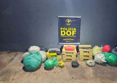 DOF apreende 38 kg de drogas às margens de rodovia em Amambai