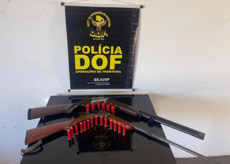 DOF apreende espingardas e prende dupla em Novo Horizonte do Sul
