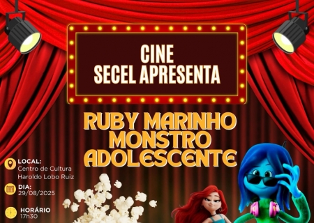 Cine Secel exibe “Ruby Marinho – Monstro Adolescente” nesta sexta-feira em Batayporã