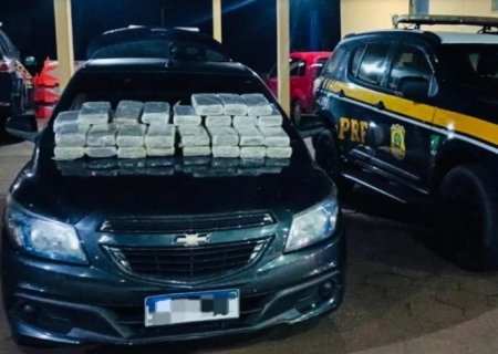 Motorista é preso com mais de 43 kg de maconha na BR-267 em Bataguassu
