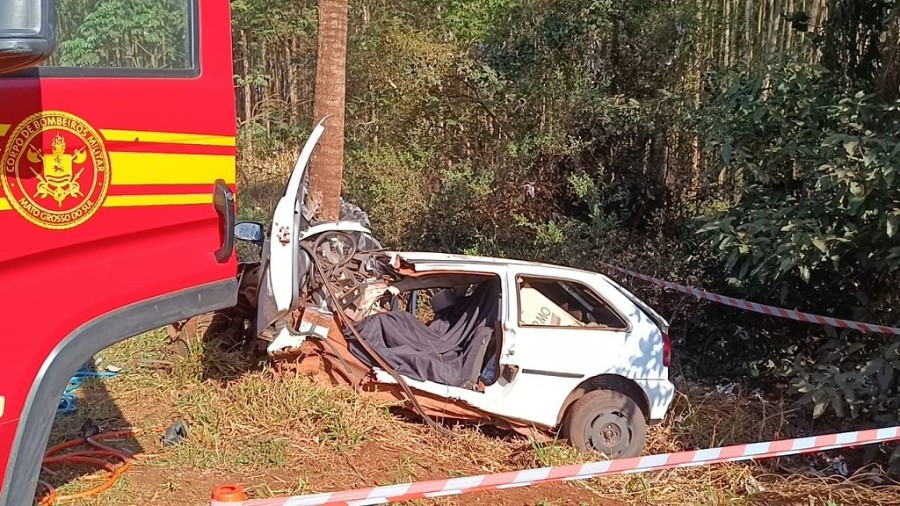 Vítima que morreu na MS-276 em carro carregado de cigarros era um adolescente de 17 anos