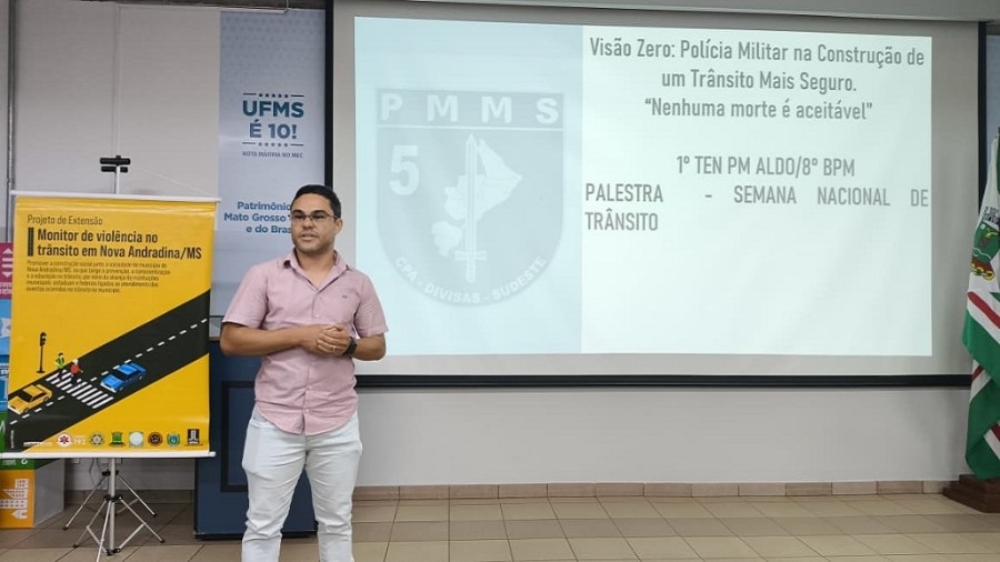 UFMS recebe o 8º Batalhão da Polícia Militar de Nova Andradina na Semana Nacional do Trânsito 2025