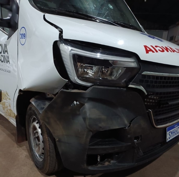 Ambulância atinge animal silvestre e mulher fica ferida na MS-134 em Nova Andradina; animal morreu