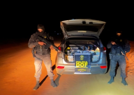 Casal é preso pelo DOF com quase 300 kg de maconha em MS