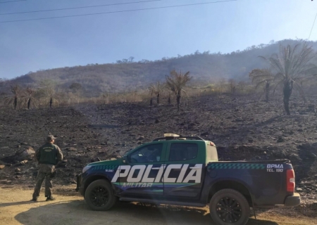 Polícia Militar Ambiental atua em incêndio florestal na região de Bodoquena