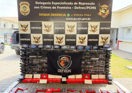 Defron apreende quase meia tonelada de cocaína em oficina de Ponta Porã