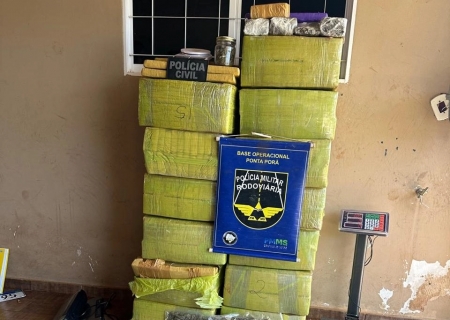 Ação conjunta apreende quase meia tonelada de drogas em Ponta Porã