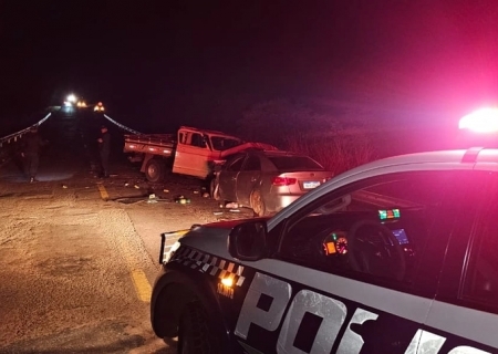 Três mortos e quatro feridos em colisão frontal na MS-162, entre Sidrolândia e Quebra Coco