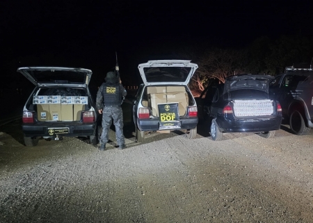 DOF apreende três veículos carregados com contrabando em Maracaju
