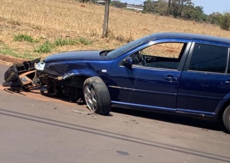 Acidente entre dois veículos mobiliza Corpo de Bombeiros em Nova Andradina