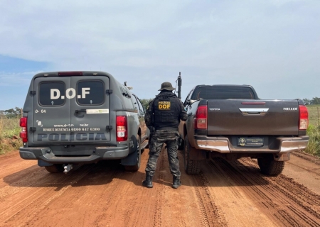 DOF apreende caminhonete roubada do Rio de Janeiro em Amambai
