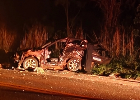 Grave acidente na BR-267 deixa uma pessoa morta e outra ferida na região de Nova Casa Verde
