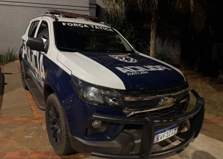 Força Tática cumpre mandado de prisão no bairro Durval Andrade Filho em Nova Andradina