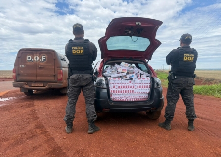 Carro carregado com cigarros é apreendido após acidente em Maracaju