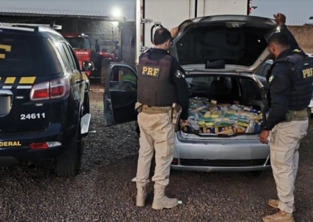 Carro com mais de meia tonelada de maconha é apreendido pela PRF em Campo Grande