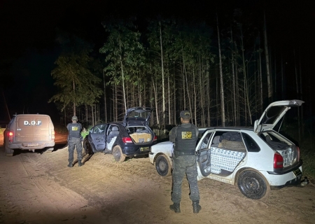 Dupla é presa com comboio de cigarros contrabandeados na fronteira em Ponta Porã