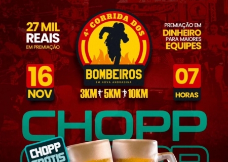 4ª Corrida dos Bombeiros terá chopp grátis para os atletas em Nova Andradina