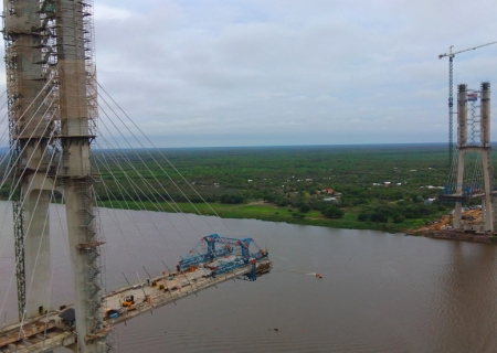 Brasil e Paraguai reforçam integração com visita às obras da ponte da Rota Bioceânica