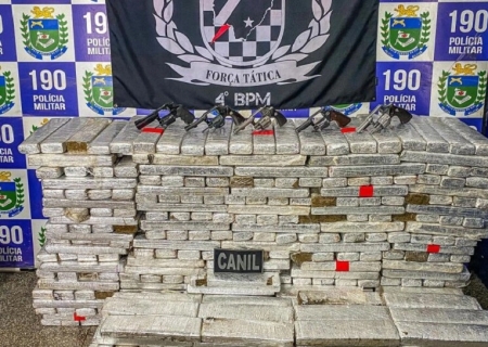 Força Tática apreende meia tonelada de maconha e cinco armas em Ponta Porã