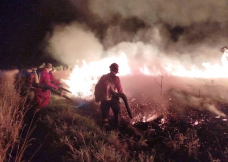 Bombeiros controlam incêndio no Parque das Nascentes do Rio Taquari