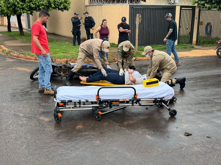Cruzamento perigoso volta a registrar acidente e deixa motociclista ferida em Nova Andradina