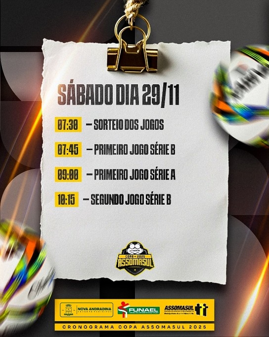 Nova Andradina sedia finais da 21ª Copa Assomasul e mira título inédito