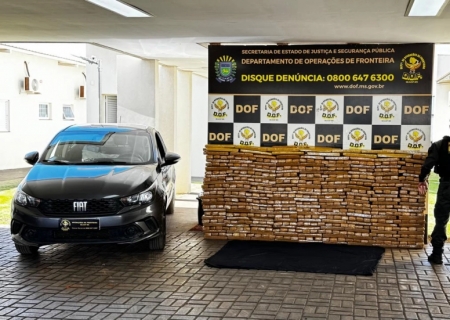 DOF apreende 633 quilos de maconha e prende casal em Bela Vista