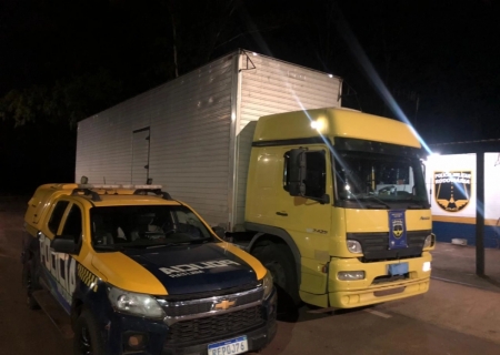 Em Ponta Porã, Polícia Militar Rodoviária recupera caminhão roubado em SP