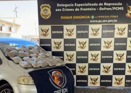 DEFRON prende homem com 12,4 kg de skunk durante patrulhamento em Dourados