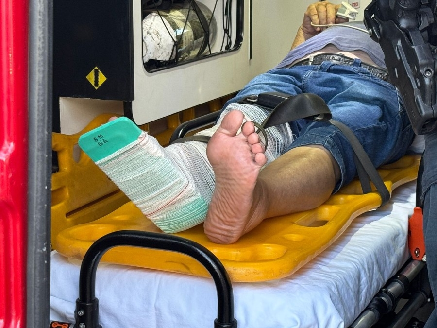 Colisão entre moto e bicicleta deixa ciclista ferido em Nova Andradina
