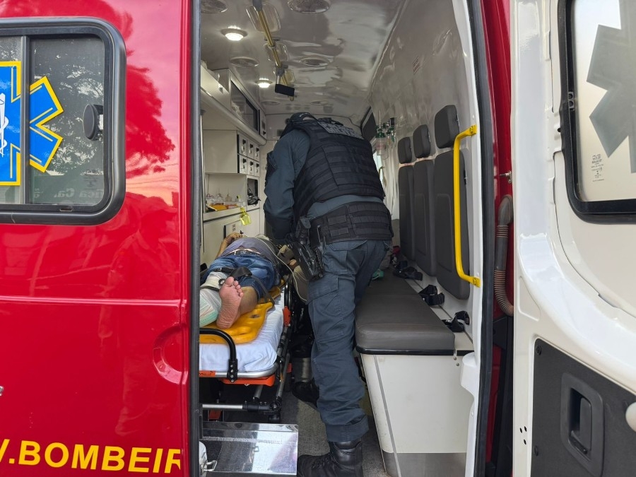 Colisão entre moto e bicicleta deixa ciclista ferido em Nova Andradina