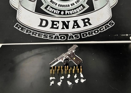 Polícia frustra plano de execução e apreende arma, drogas e motocicleta furtada em Campo Grande