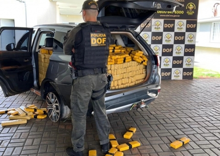 DOF recupera veículo e apreende mais de 1t de maconha em Dourados