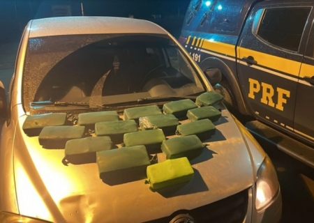 Carro é apreendido pela PRF com 16 kg de cocaína em Anastácio