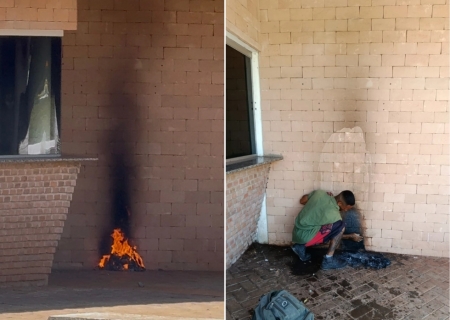 Força Tática age rápido e evita incêndio de maiores proporções na Praça Brasil