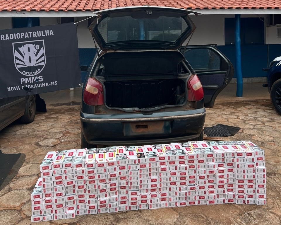 Polícia Militar desarticula comboio com cigarros contrabandeados em Nova Andradina