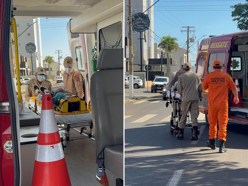Colisão entre bicicleta elétrica e Jeep deixa jovem ferida em Nova Andradina