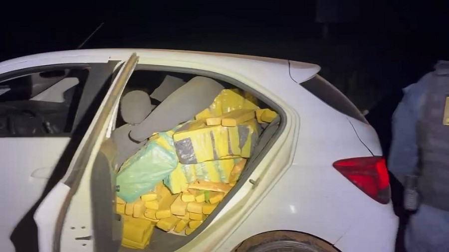 PM Rodoviária apreende 606 kg de maconha e recupera veículo roubado na MS-164