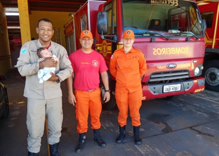 Bombeiros salvam bebê engasgado e atendem parada cardiorrespiratória em Ivinhema