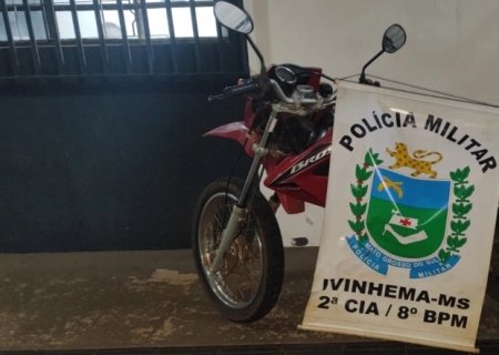 PM frustra tentativa de furto de motocicleta durante a madrugada em Ivinhema