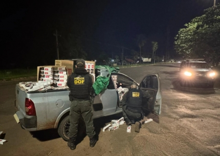 DOF apreende veículo com 2 mil pacotes de cigarros contrabandeados em Campo Grande