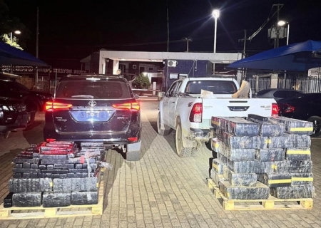 Ação integrada apreende mais de uma tonelada de maconha e recupera veículos roubados em MS e PR