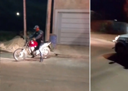 Motociclista sem placa foge da PM, realiza manobras perigosas e é preso após perseguição em Nova Andradina