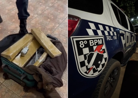 Força Tática apreende mais de 14 kg de drogas em ônibus interestadual em Nova Andradina