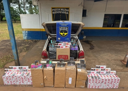 PMR apreende cigarros e eletrônicos durante fiscalização na MS-164
