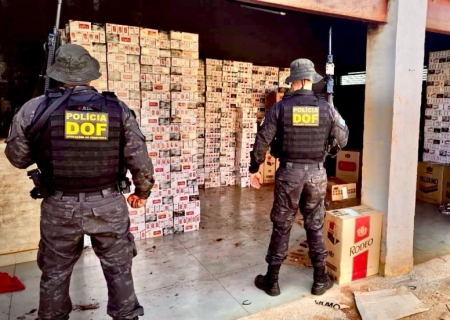 DOF estoura entrepostos em Dourados e Douradina e apreende R$ 1,5 milhão em cigarros