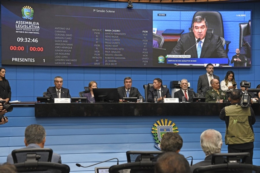 Riedel destaca parceria entre Poderes e avanços econômicos na abertura do ano legislativo